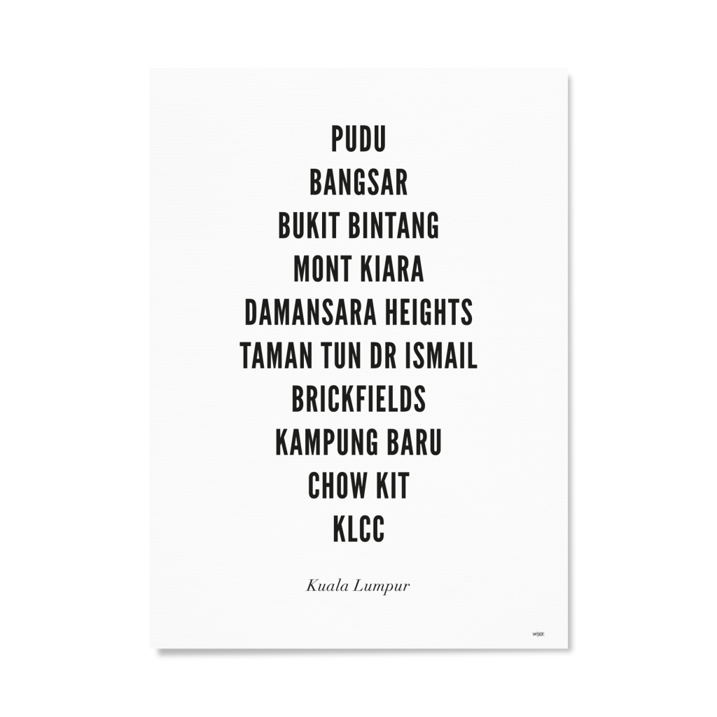 Affiches de Kuala Lumpur - Ville | WIJCK.