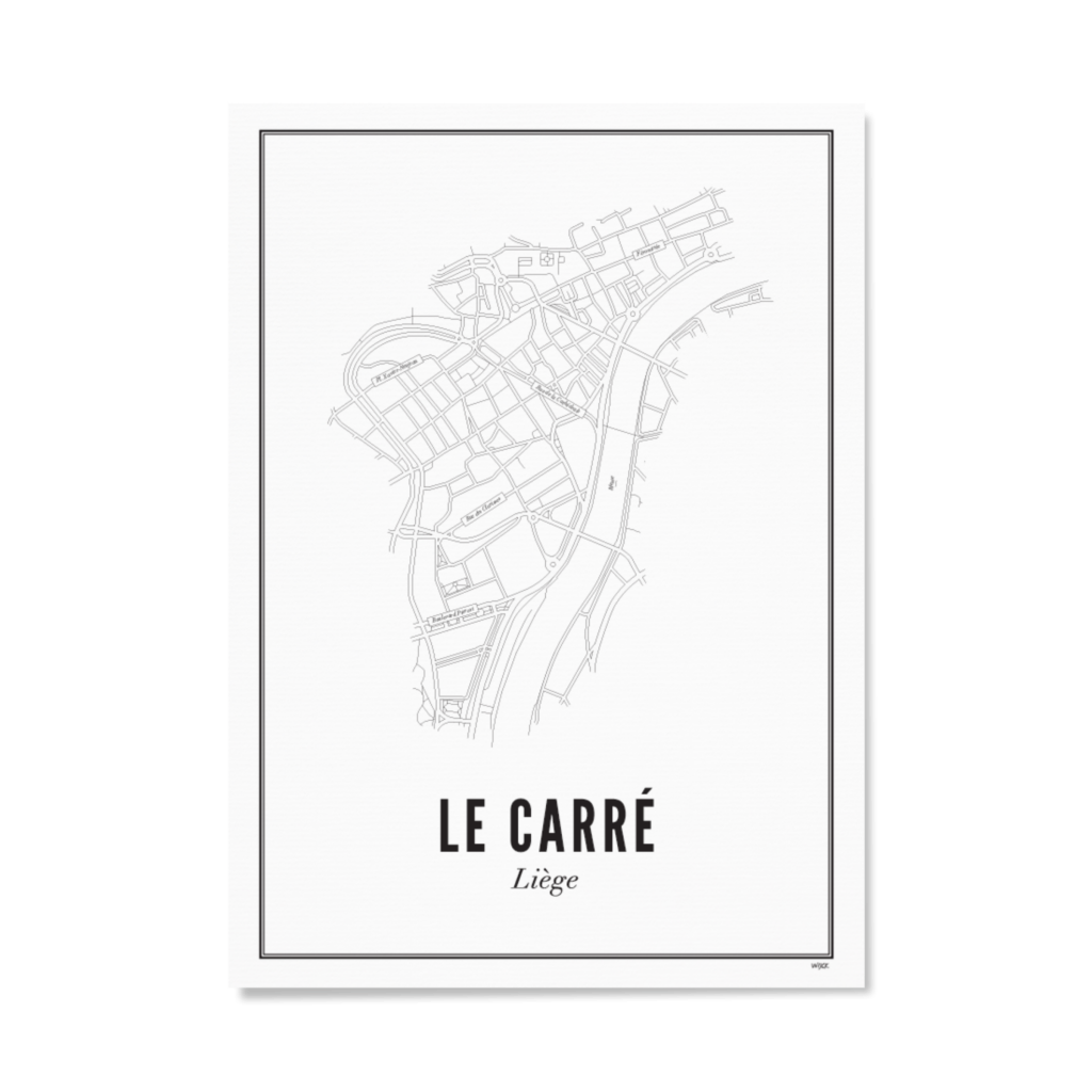 Poster von Lüttich - Le Carré | WIJCK.