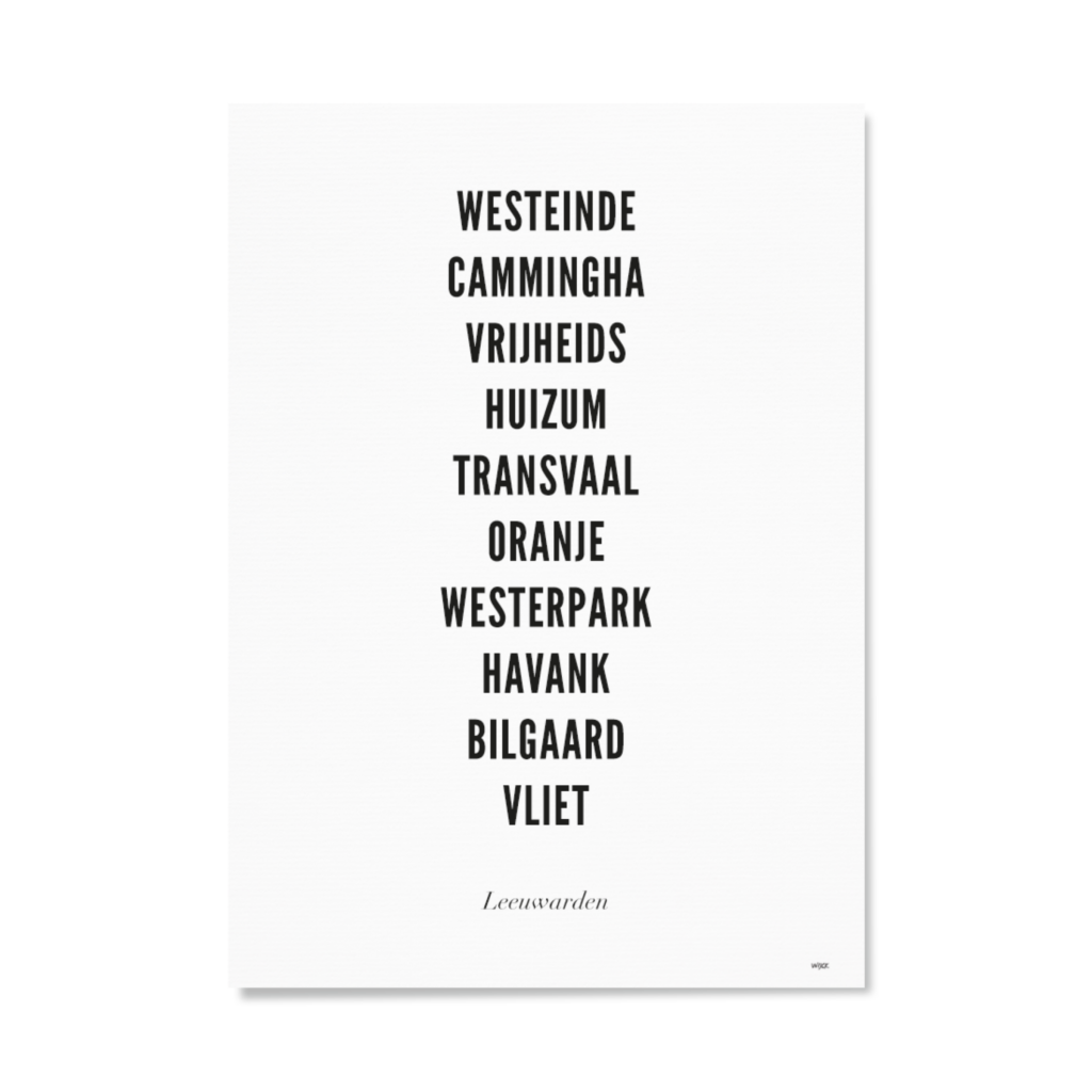 Poster van Leeuwarden - Stad | WIJCK. 
