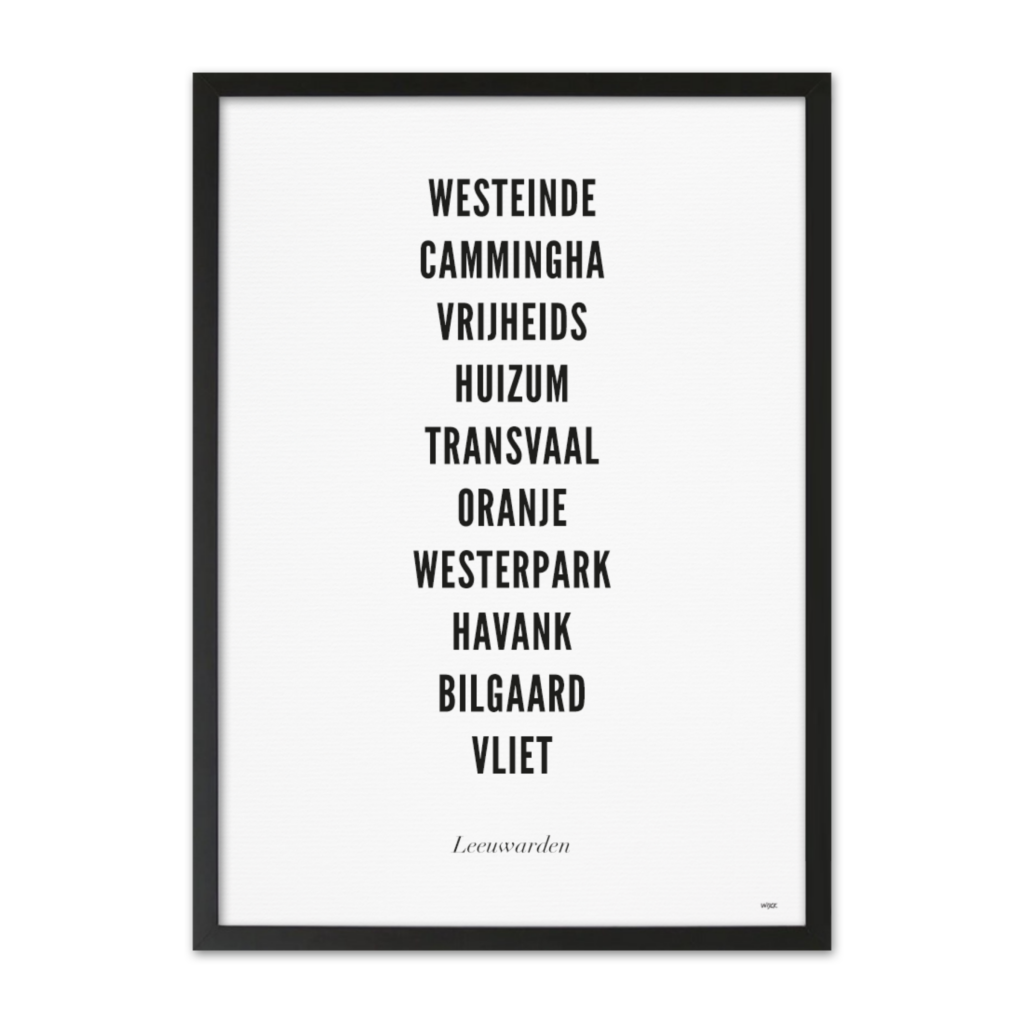 Poster van Leeuwarden - Stad | WIJCK. 