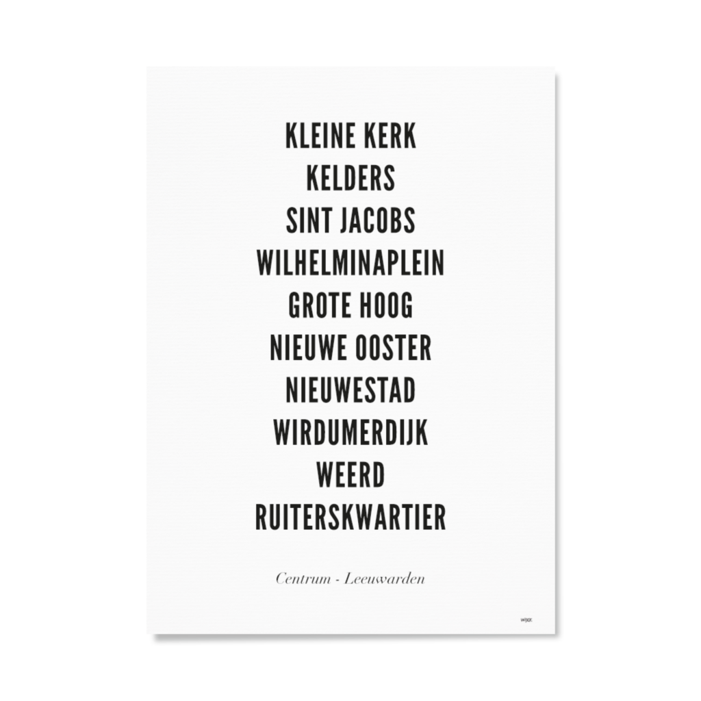 Poster of Leeuwarden - Centre | WIJCK.