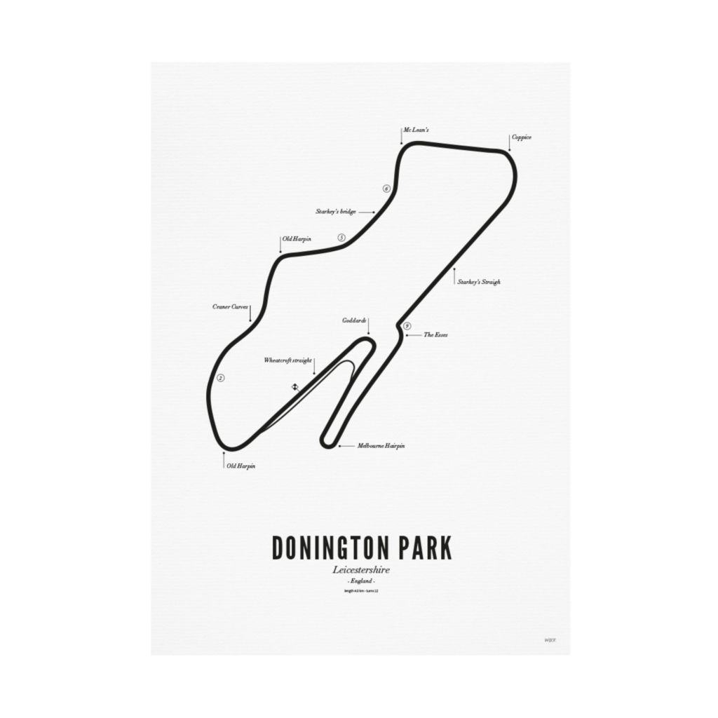 Poster von Donington Park - White edition | WIJCK.