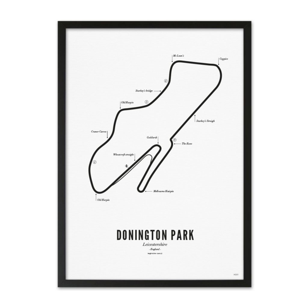 Poster von Donington Park - White edition | WIJCK.