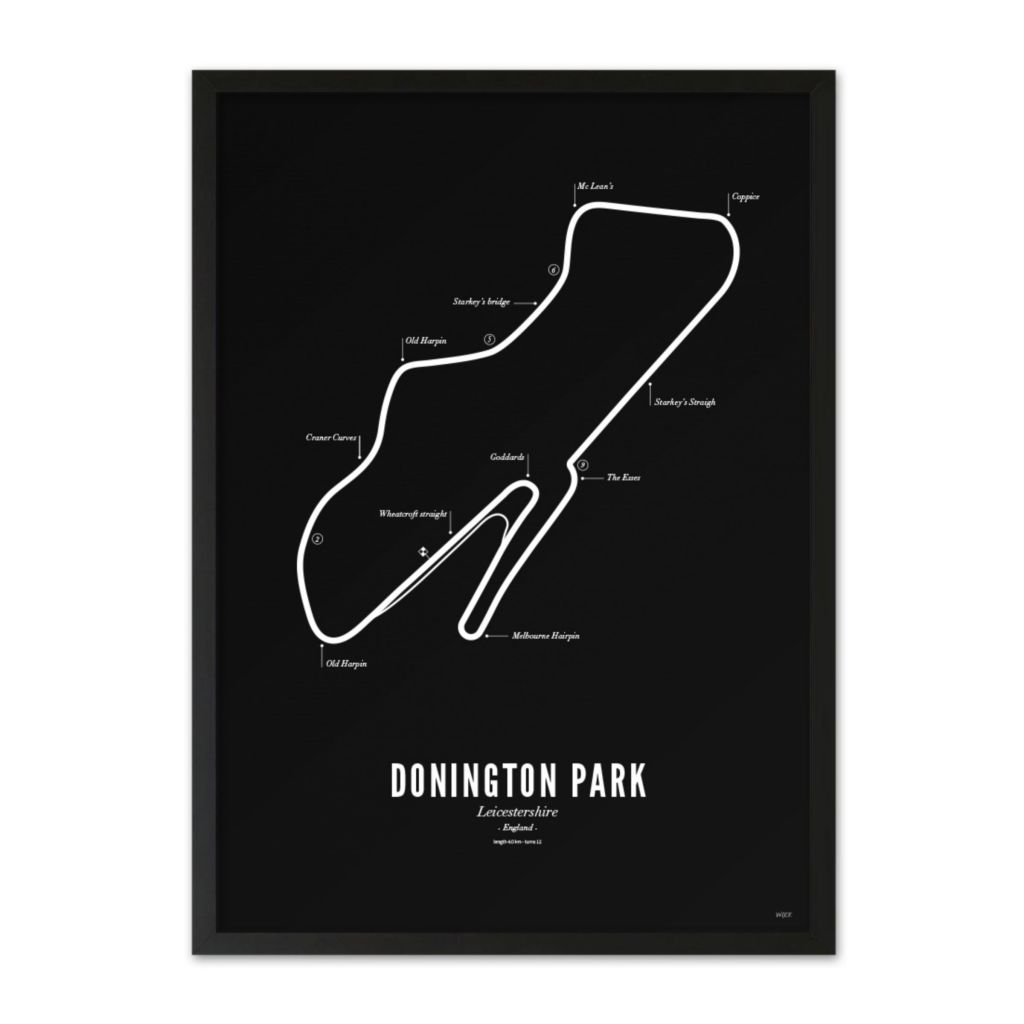 Poster von Donington Park - Black edition | WIJCK.
