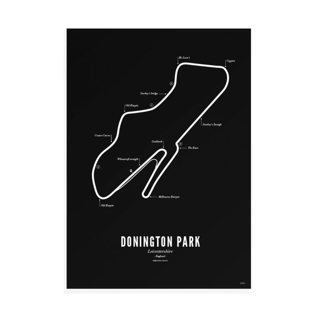 Poster von Donington Park - Black edition | WIJCK.