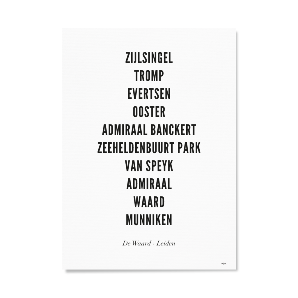Poster of Leiden - De Waard | WIJCK.