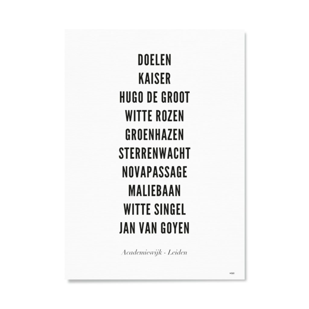 Affiches de Leiden - Academiewijk | WIJCK.