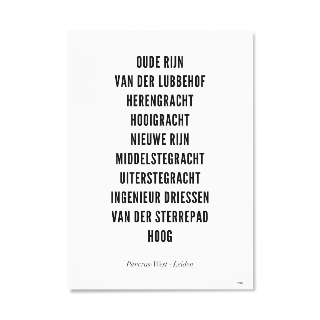 Poster of Leiden - Pancras-West | WIJCK.