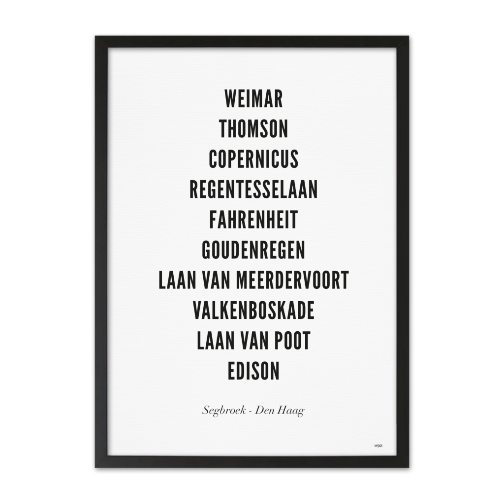 Affiches de La Haye - Segbroek | WIJCK.