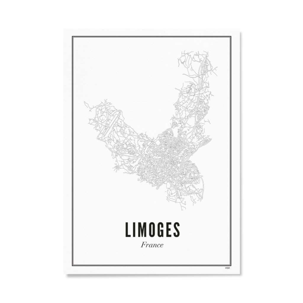 Poster van Limoges - Stad  | WIJCK. 