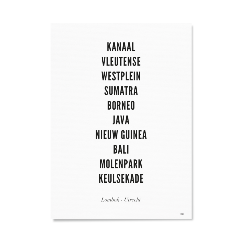 Affiches de Utrecht - Lombok | WIJCK.