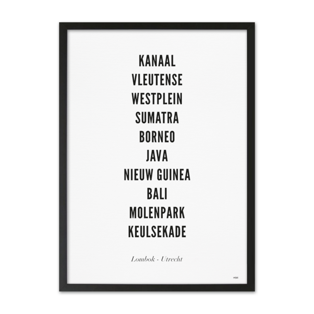 Affiches de Utrecht - Lombok | WIJCK.