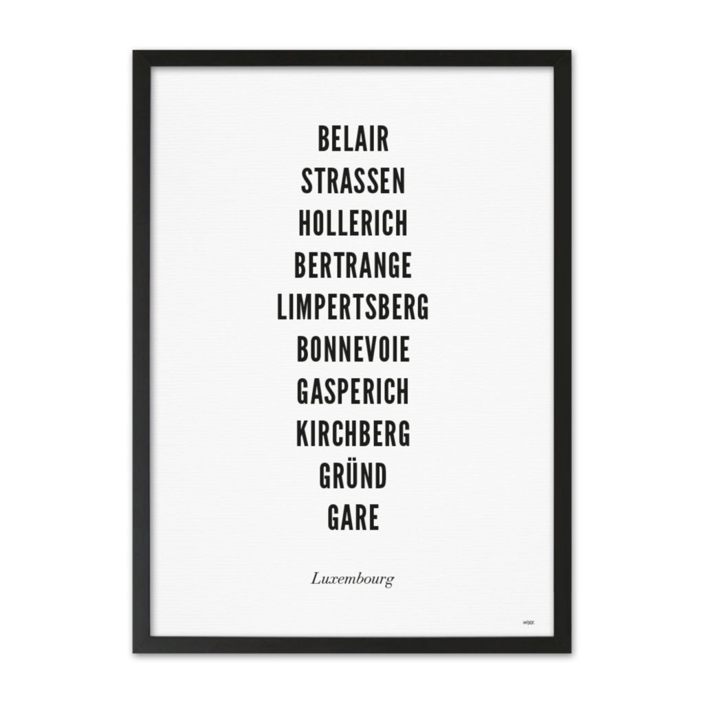 Poster van Luxembourg - Typo | WIJCK. 