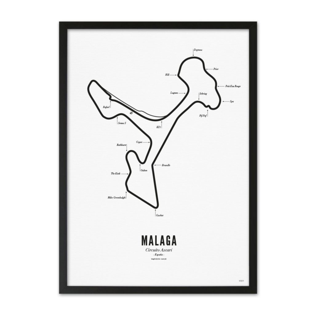 Poster von Malaga - White edition | WIJCK.
