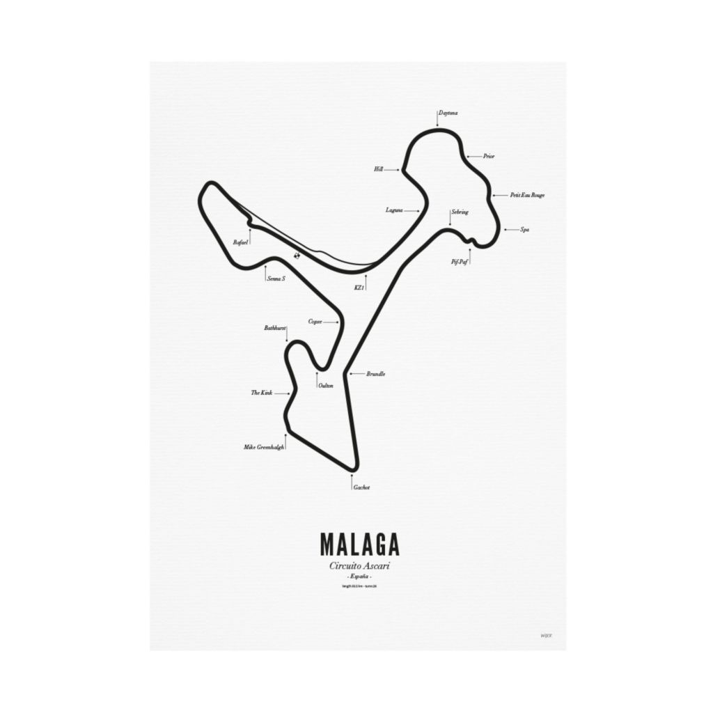 Poster von Malaga - White edition | WIJCK.