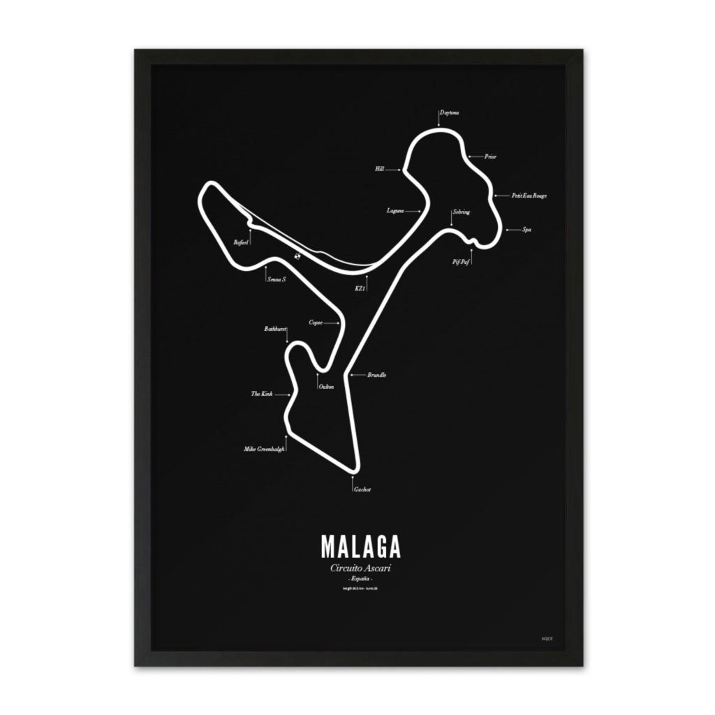 Poster van Malaga - Black Edition | WIJCK. 