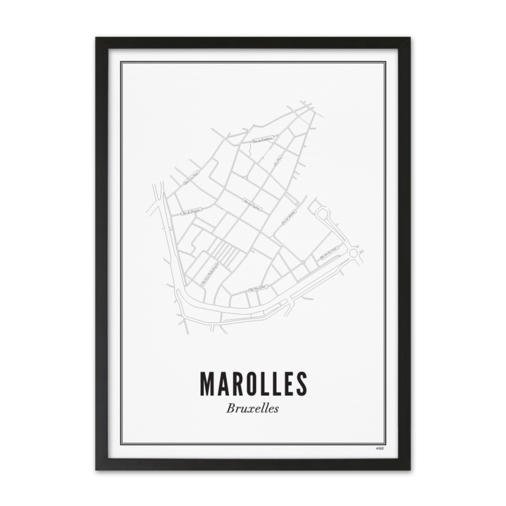 Poster von Brüssel - Marolles | WIJCK.