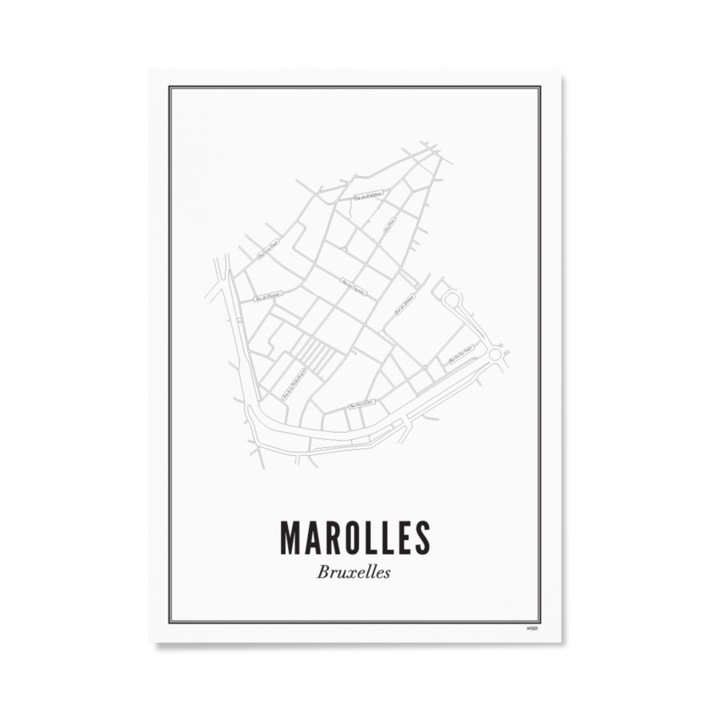 Poster von Brüssel - Marolles | WIJCK.