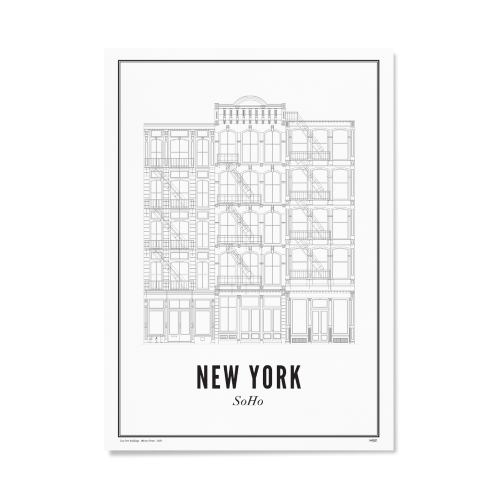 Poster van New York - Mercer Street | WIJCK. 