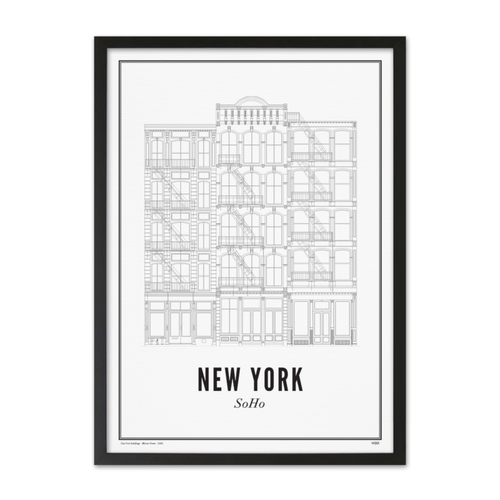 Poster van New York - Mercer Street | WIJCK. 