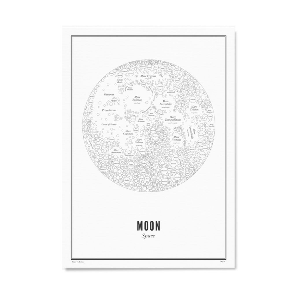Poster van Moon - White | WIJCK. 