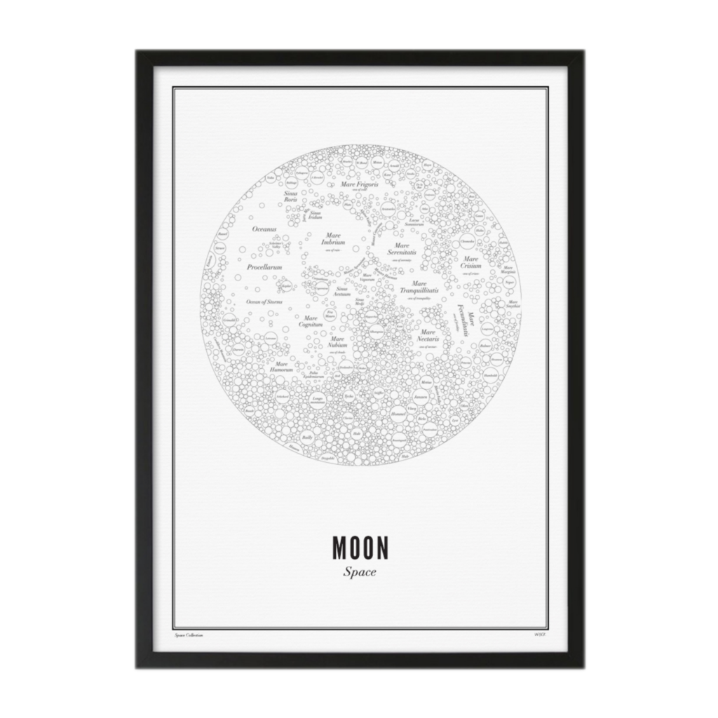 Poster van Moon - White | WIJCK. 