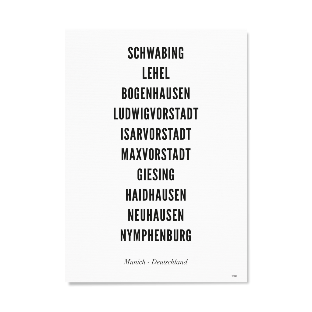 Poster of Munich - City - Typo | WIJCK.