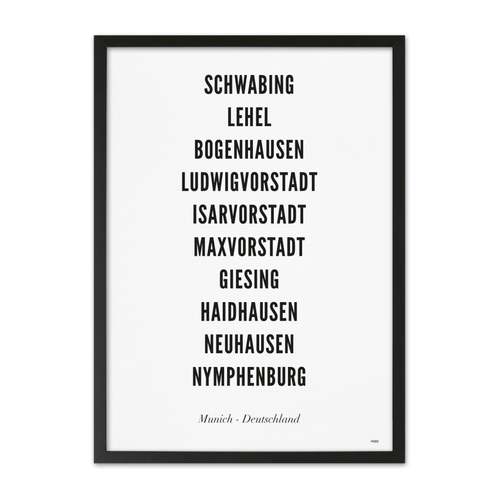 Poster of Munich - City - Typo | WIJCK.
