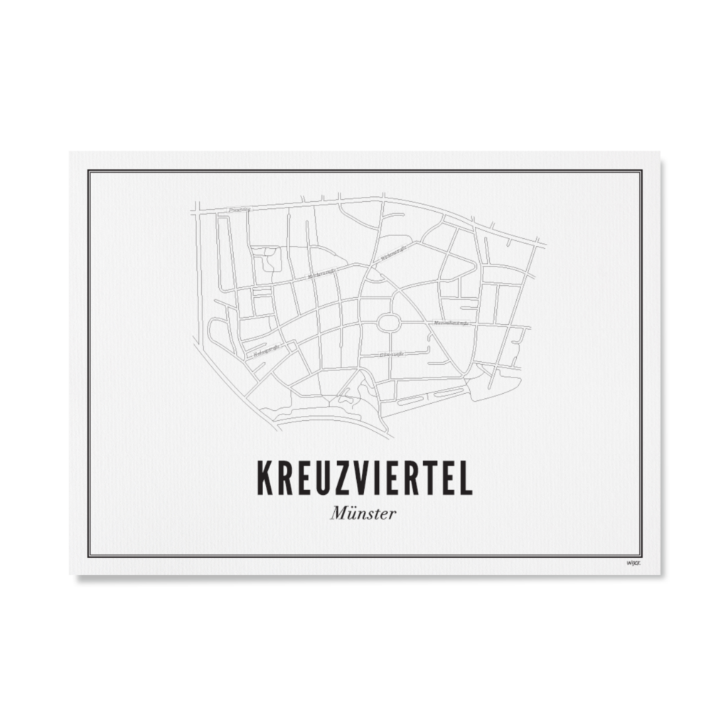 Poster von Münster - Kreuzeviertel | WIJCK.