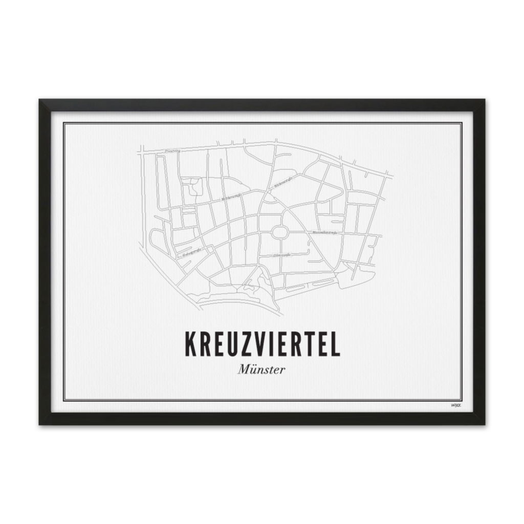 Poster von Münster - Kreuzeviertel | WIJCK.