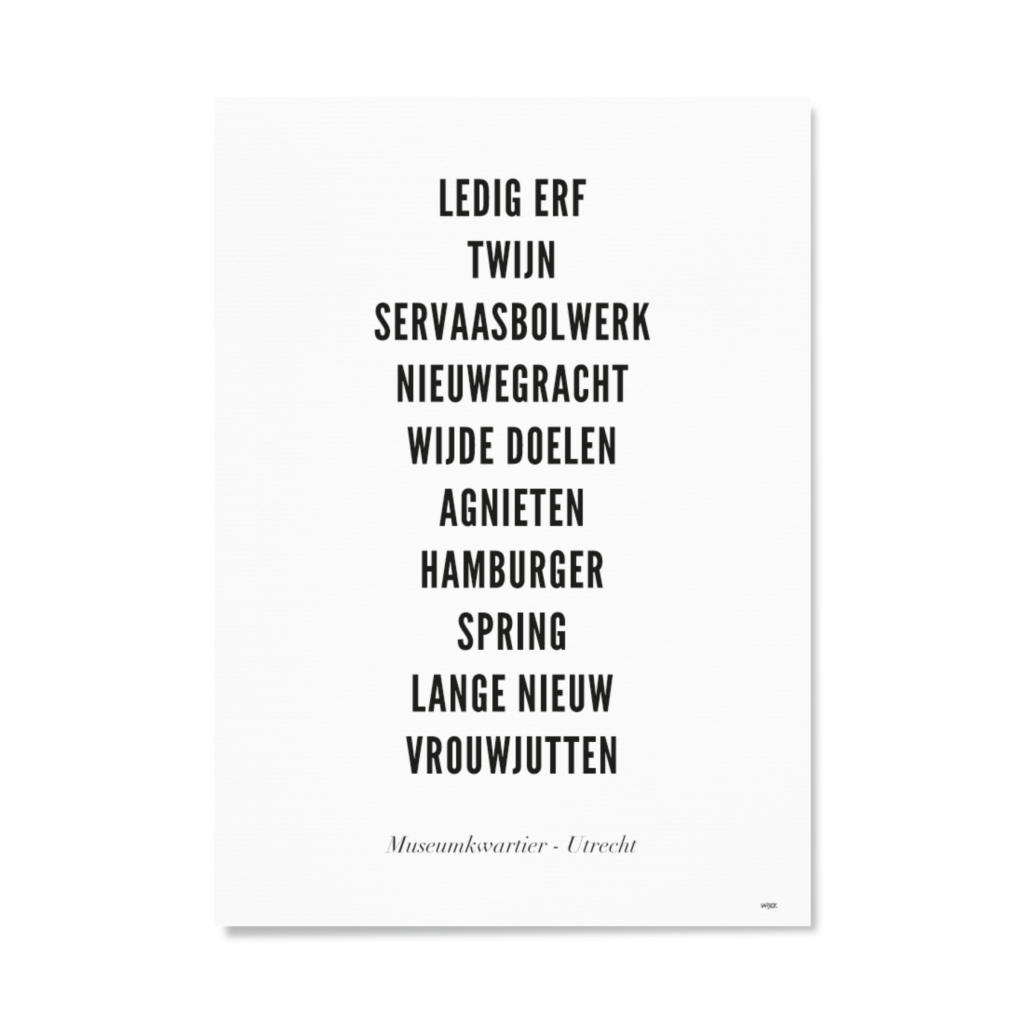 Affiches de Utrecht - Museum Kwartier | WIJCK.
