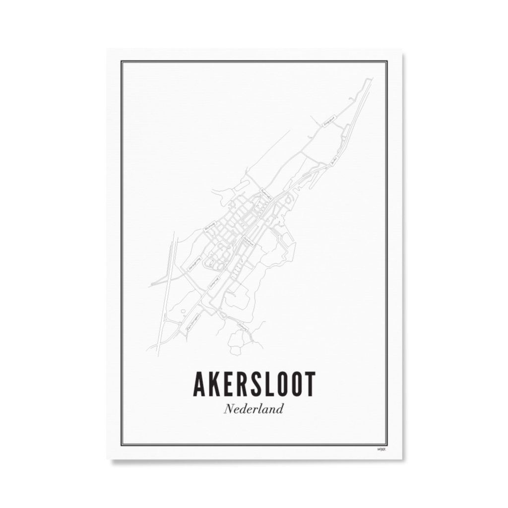 Poster van Akersloot - Stad | WIJCK. 