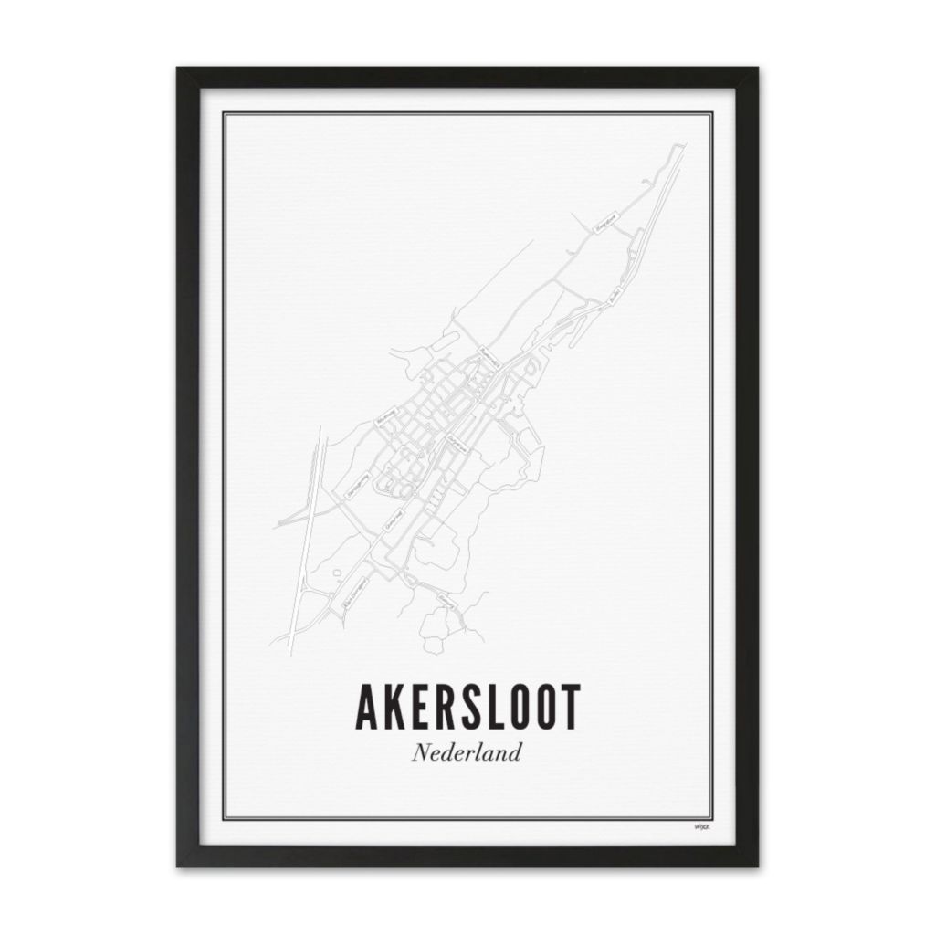Poster van Akersloot - Stad | WIJCK. 
