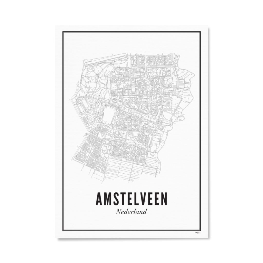 Poster van Amstelveen - Stad | WIJCK. 