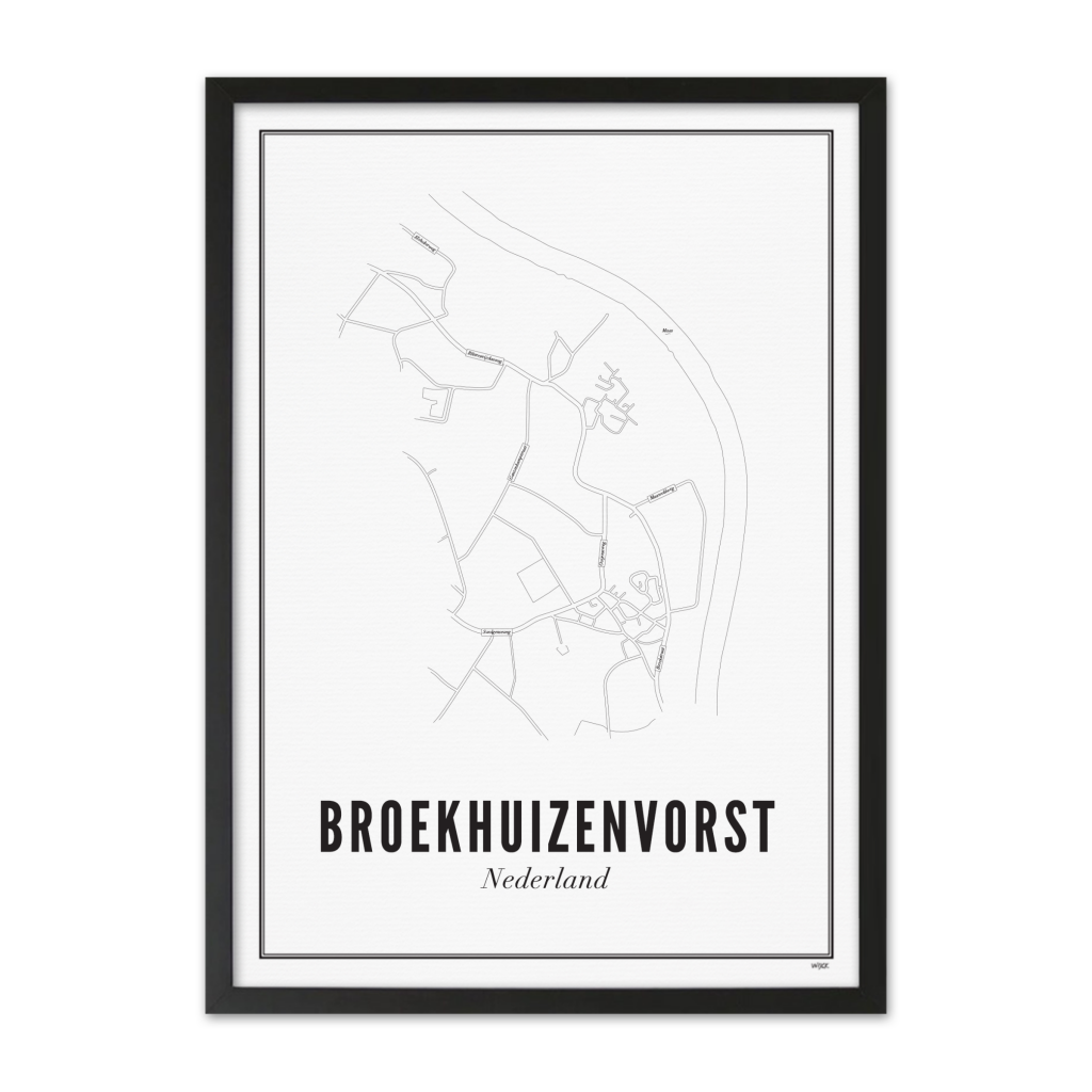 Poster van Broekhuizenvorst - stad | WIJCK. 