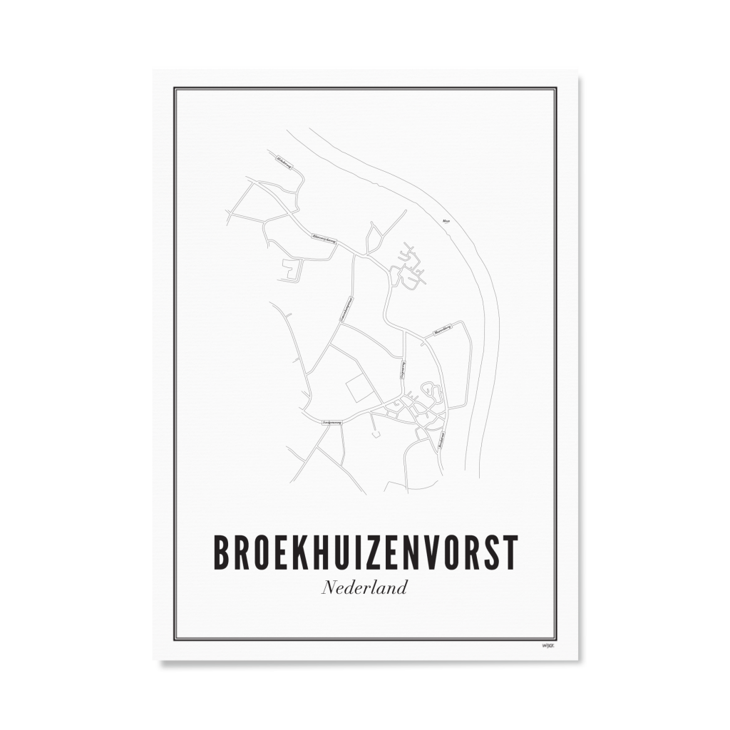 Poster van Broekhuizenvorst - stad | WIJCK. 