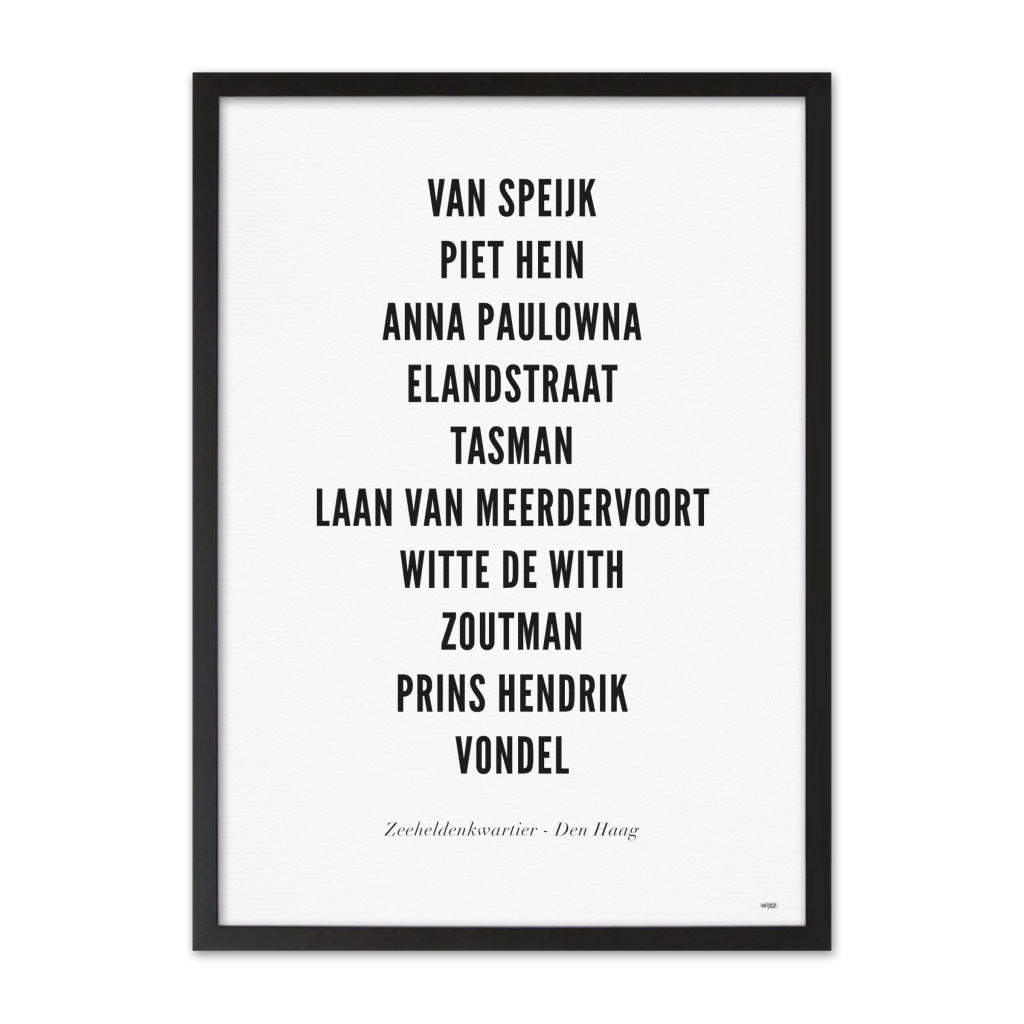Affiches de La Haye - Zeeheldenkwartier | WIJCK.