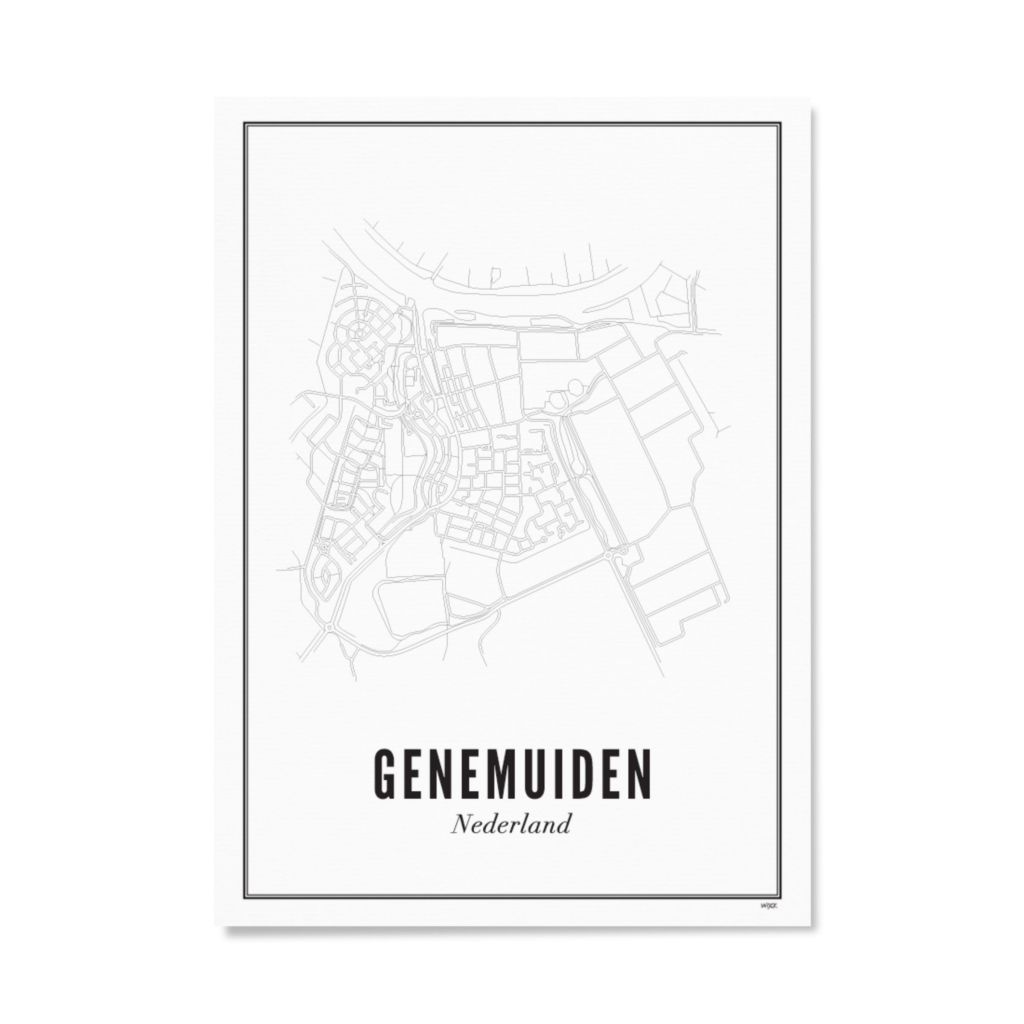 Poster von Genemuiden - Stadt | WIJCK.