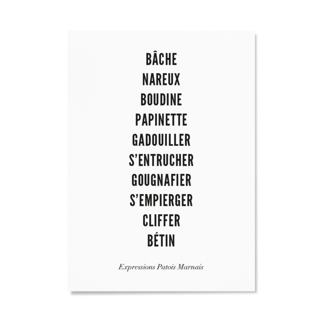 Affiches de Typo Expressions patois marnais | WIJCK.