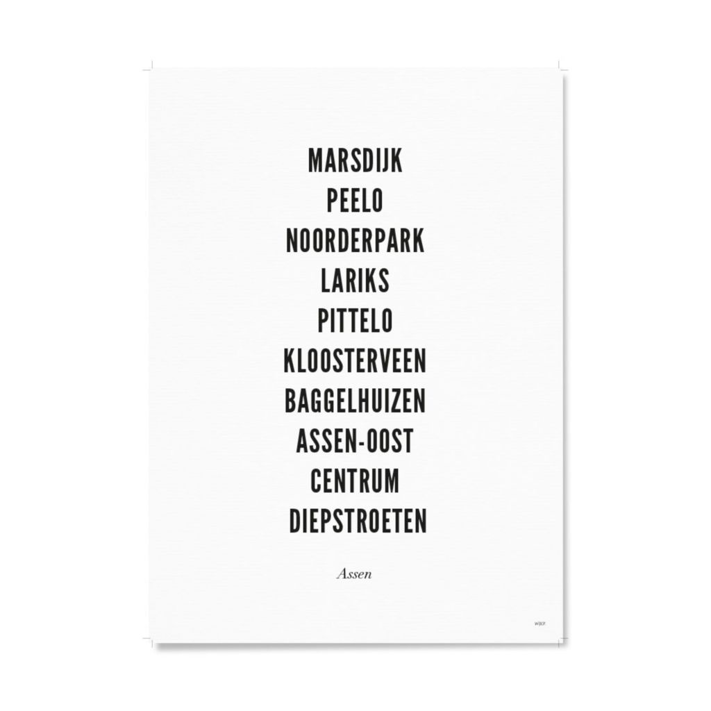 Poster van Assen - City | WIJCK. 