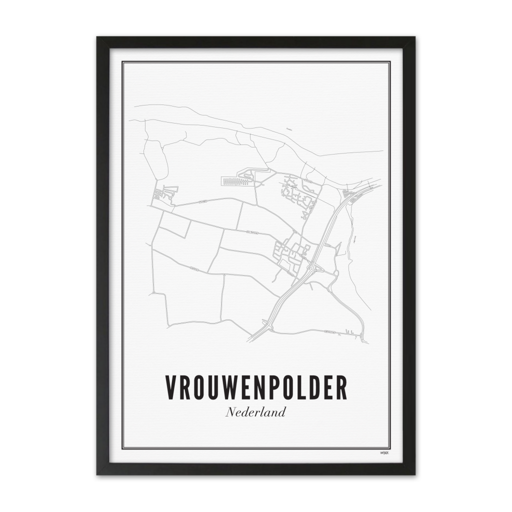 Poster von Vrouwenpolder - Stadt | WIJCK.
