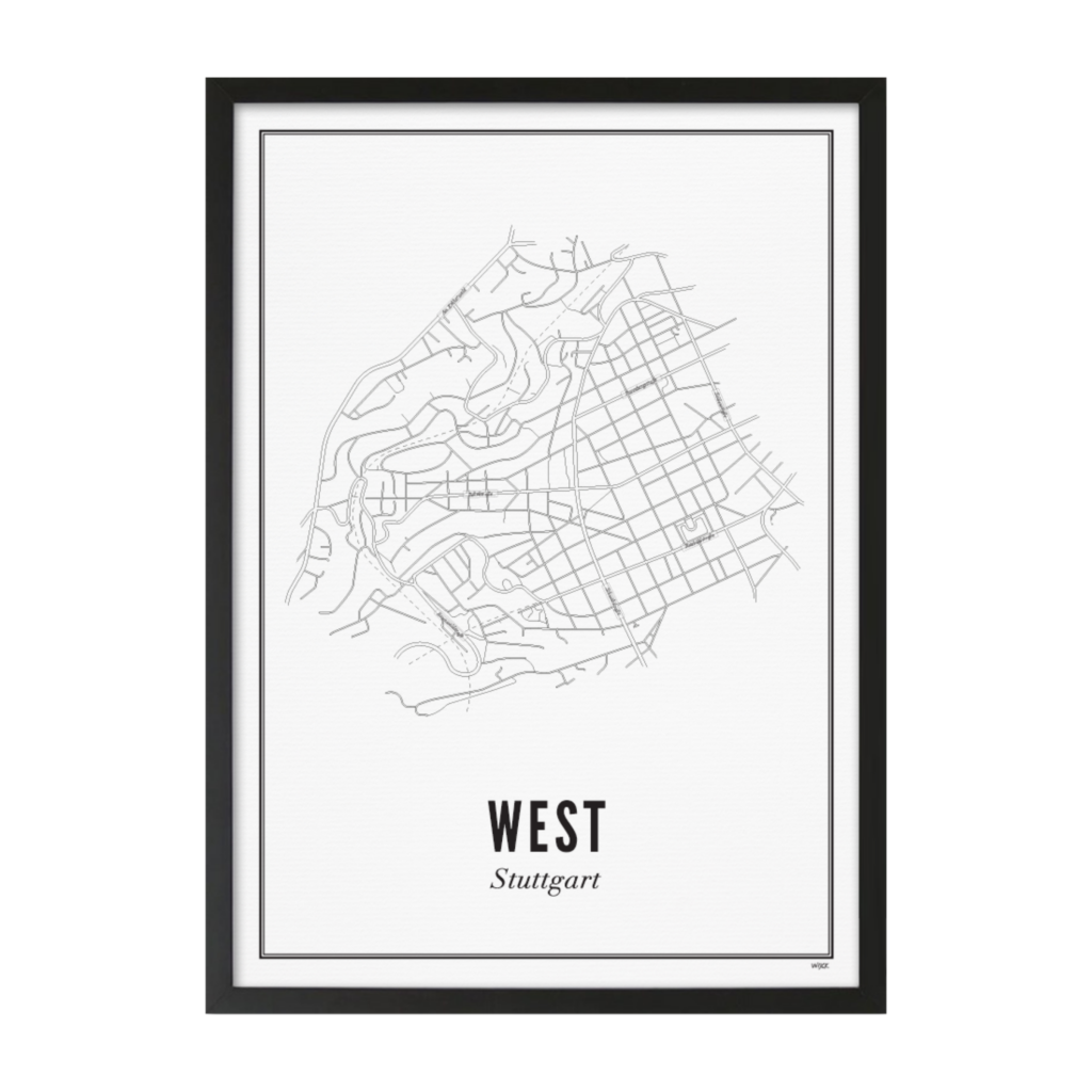 Poster von Stuttgart - Stuttgart-West | WIJCK.