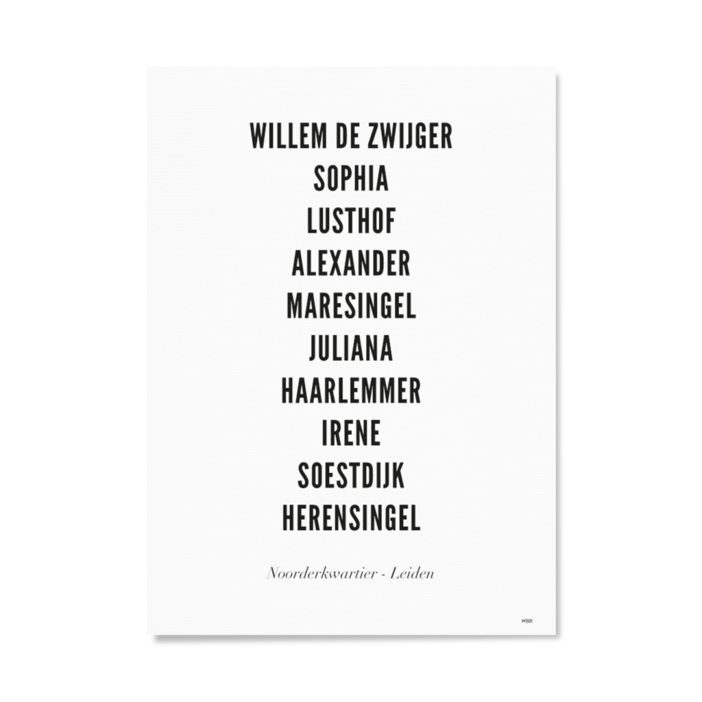 Poster von Leiden - Noorderkwartier | WIJCK.