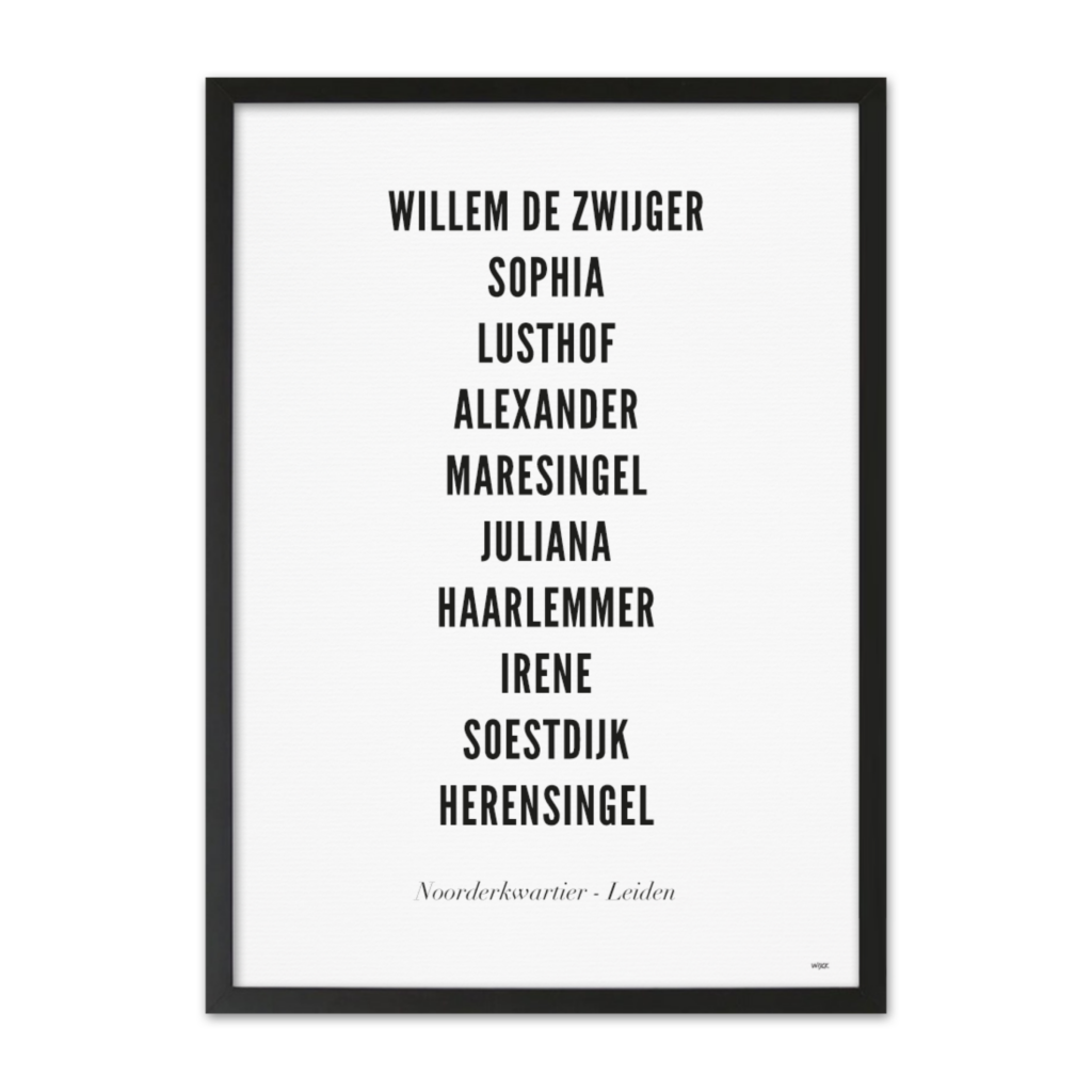 Poster von Leiden - Noorderkwartier | WIJCK.