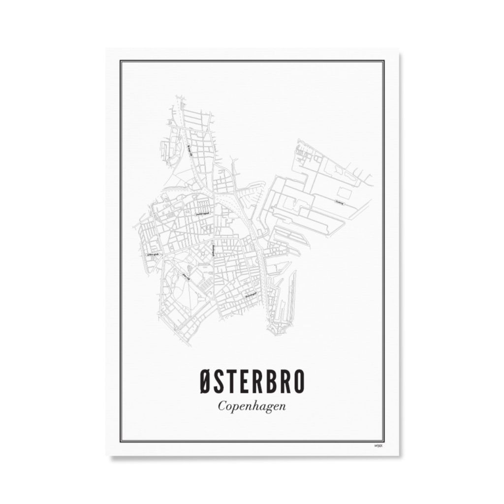Poster van Østerbro - Kopenhagen | WIJCK. 