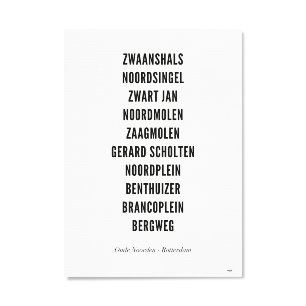 Affiches de Rotterdam - Oude Noorden | WIJCK.