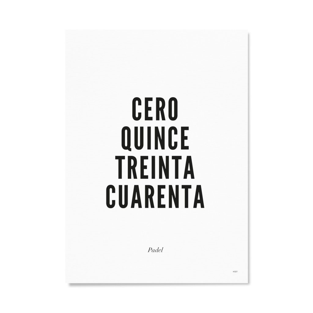 Affiches de Padel - Typo | WIJCK.