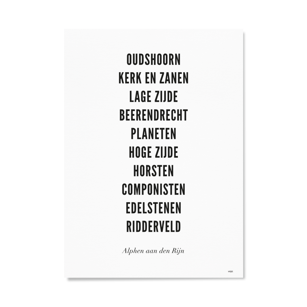Poster van Alphen aan den Rijn - Stad | WIJCK. 