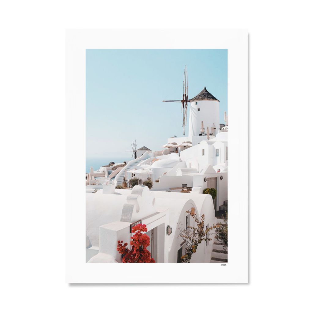 Poster van Santorini - White Mills | WIJCK.