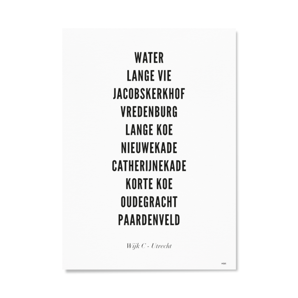 Affiches de Utrecht - Wijk C | WIJCK.